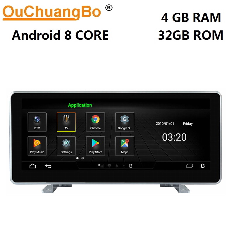 Ouchuangbo gps multimedia player for Audi Q5 2014 support BT MP3 mirror link android 8.0 OS 4+32