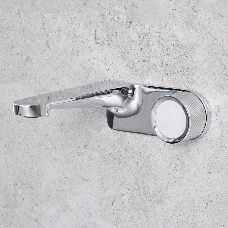 60mm Height Wall Mounted Basin Faucet Knob Control Hot Cold Water