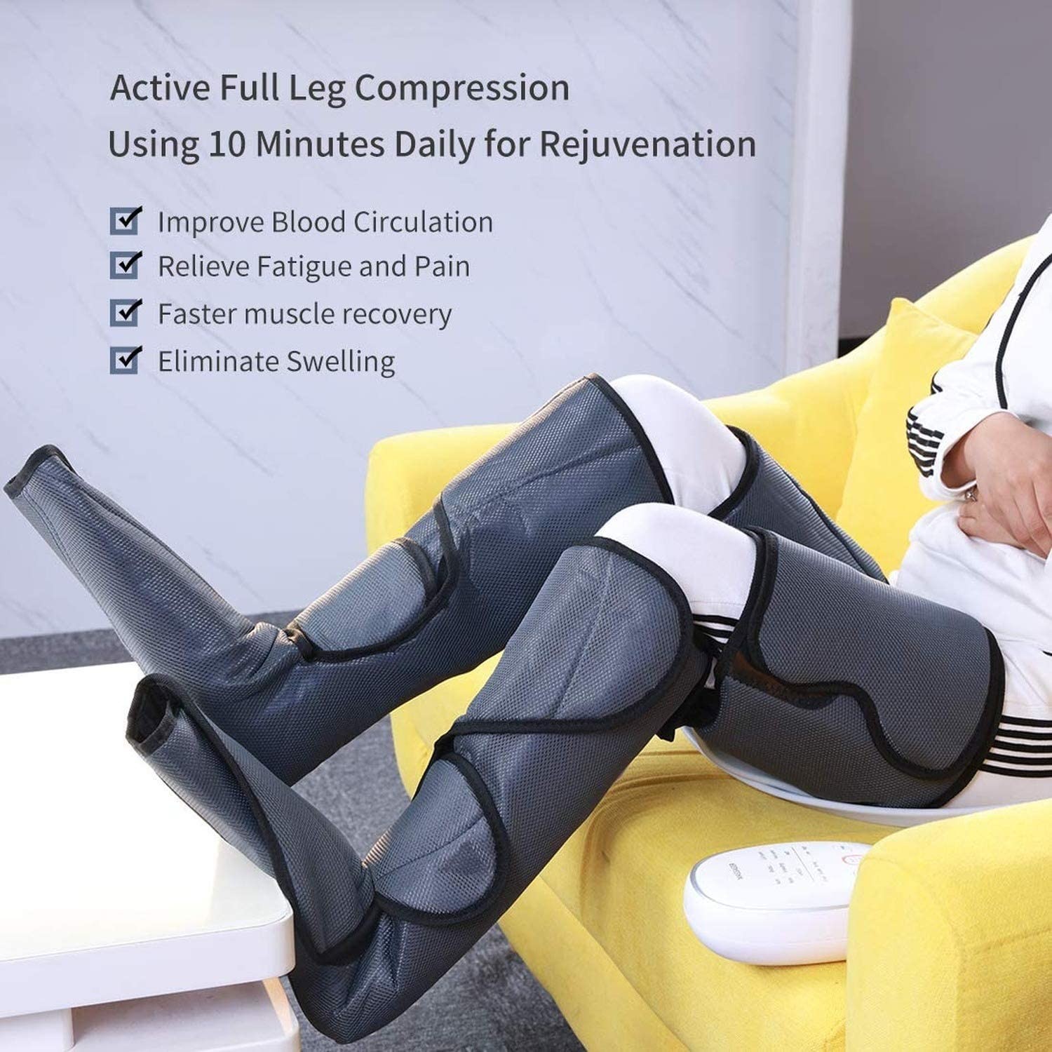 110V 240V Air Pressure Leg Massager Air Compression Leg Wraps For Edema