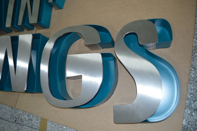 Large 3D Flat Cut Decorative Metal Letters 620*620*90mm