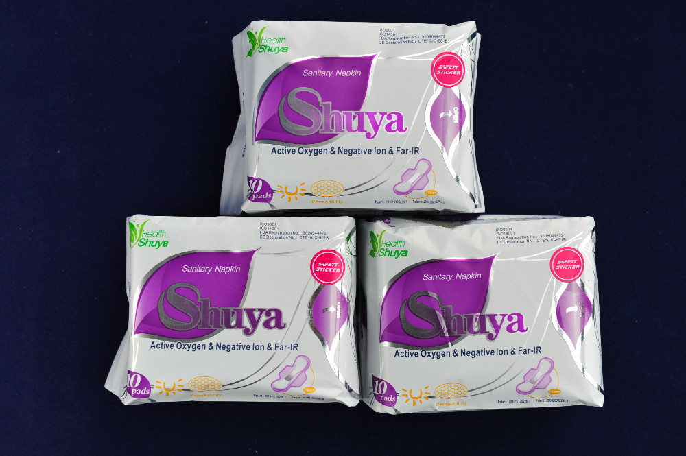 Anion sanitary napkin Feminine Hygiene Product Shuya menstrual pads women panty liners lady sanitary towel pads Organic