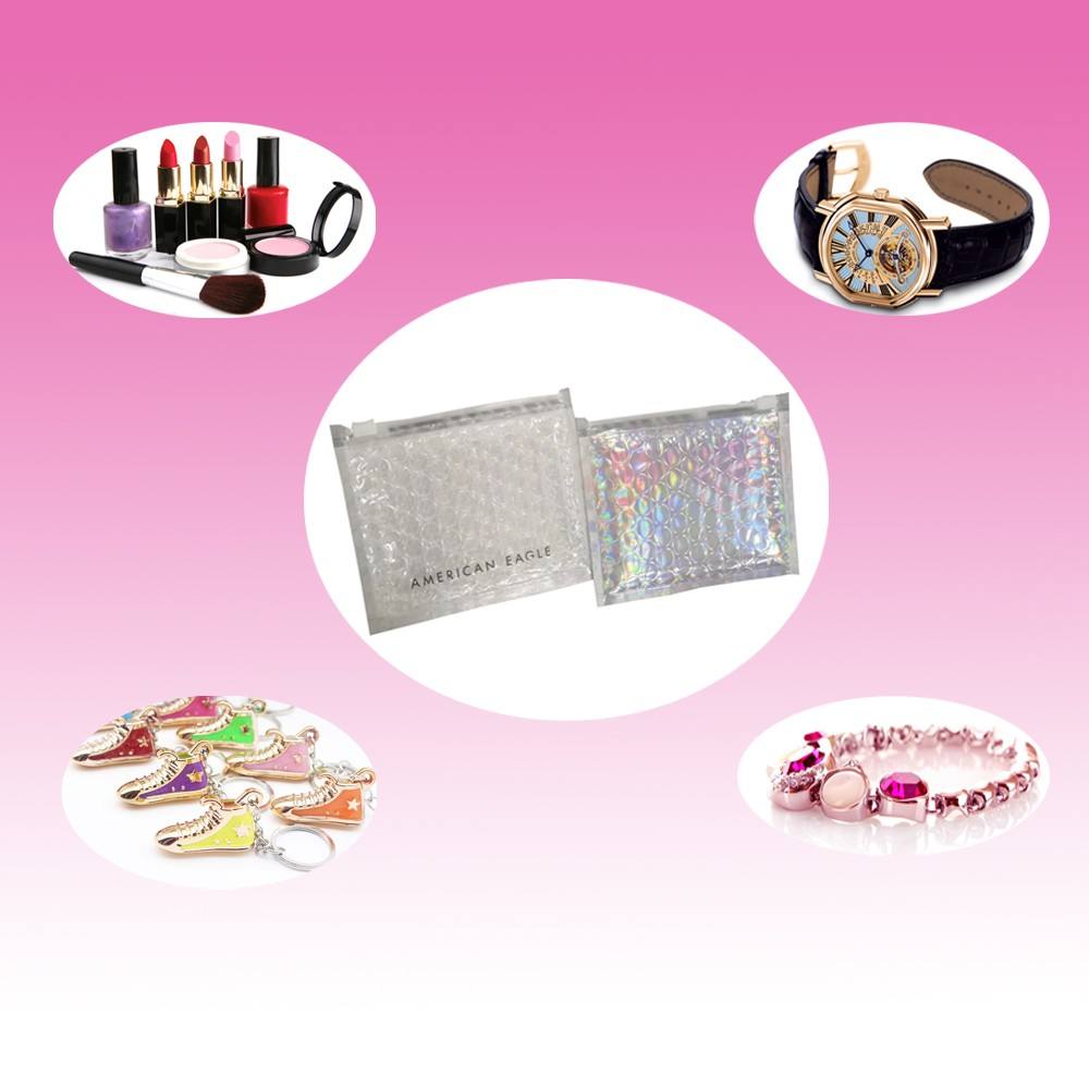 Cosmetic Makeup Bubble Slider Zipper Bags, Zip Padded Pouch For Beauty, Skin Care, Jewelry Bag Package