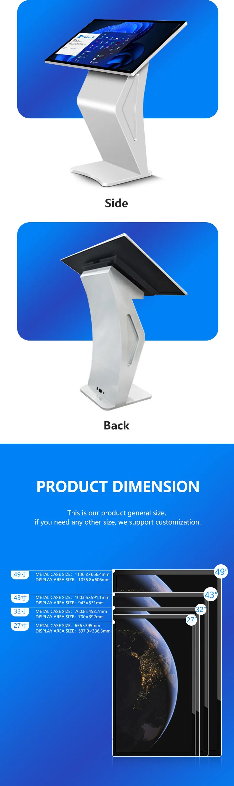 Manufacturer Photo Kiosk Self Service Touch Screen Advertising Kiosk