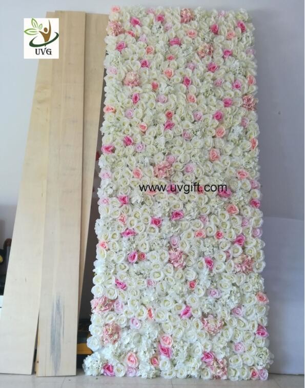 UVG wedding planner party flower arrangements in silk rose flower wall for backdrop decoration CHR1138