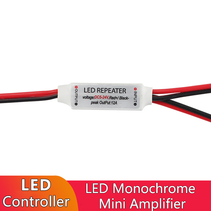Mini LED Amplifier 12V , RGB LED Repeater For Monochrome Light Strip