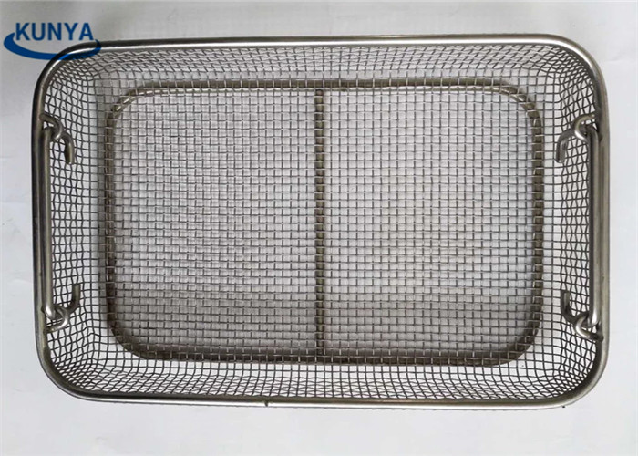 Sliding SUS304 Chicken 1.0mm Basket Woven Grille Steel Mesh