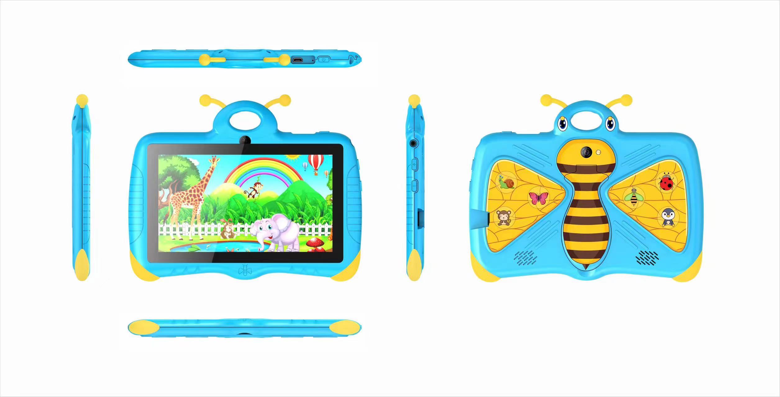 Capacitive Screen 2GB Memory Capacity 7 Inch Quad-Core HD Educational Tablet for Kids WiFi Android 13 OS OEM Product