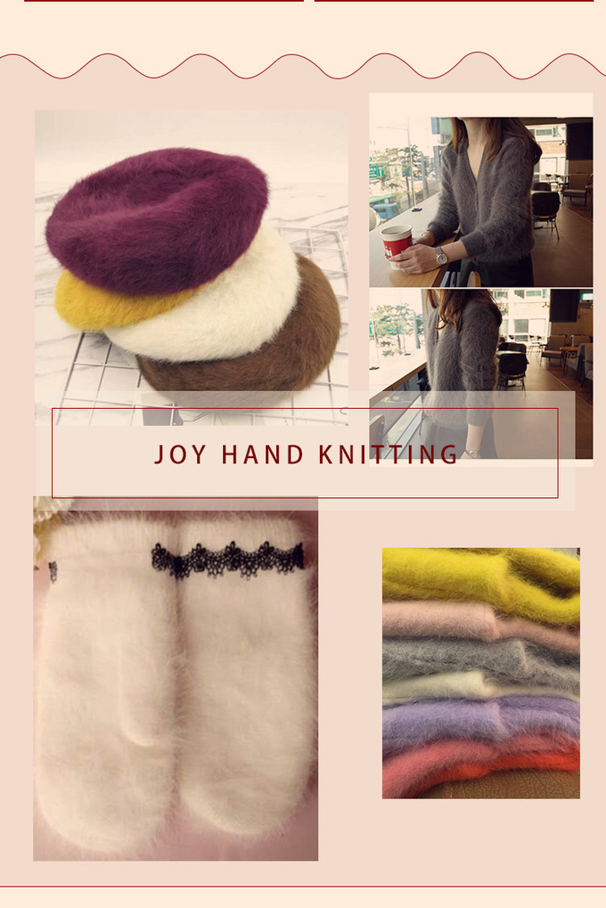 2/16nm Mink Hair Yarn Angora Crochet Luxury Used for Knitting Pp Bags