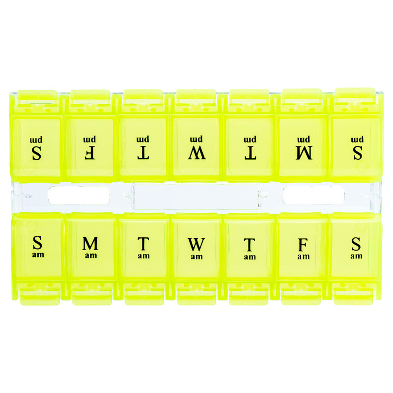 Custom Colorful Pill Storage Cases Weekly Twice A Day 1 Pill Organizer ISO 13485