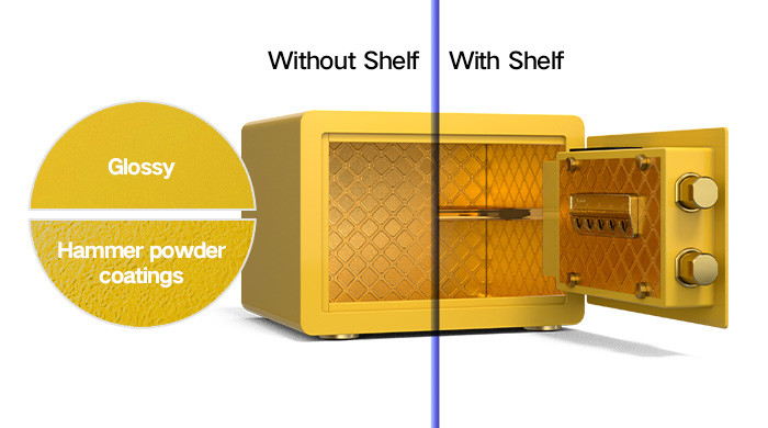 11kg Dual Alarm Home Safe Box Electronic Lock With Glossy Surface Tratement