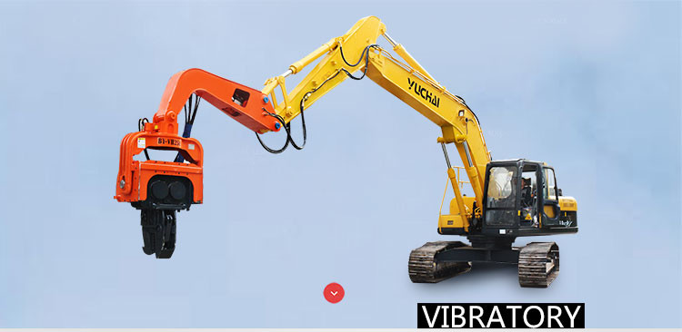 Hydraulic wet land, soft land excavator piledriver , pile extractor, steel pipe pile machine , Model: BY-VH330