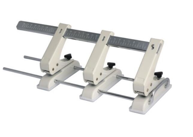 White Color 16 sheets metal adjsutbale 3 holes paper puncher with Ruler
