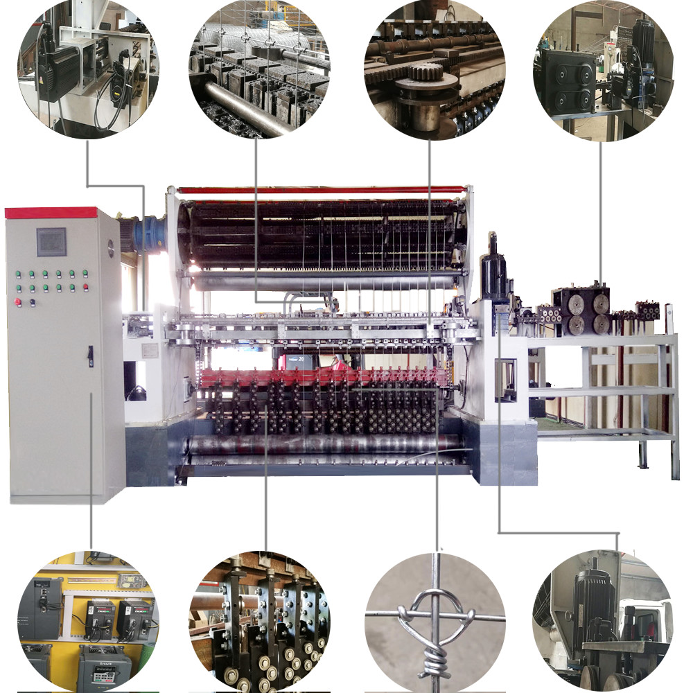 PLC Programmed Control Deer Fence Machine , Hinge Joint Fence Machine 2.5kw