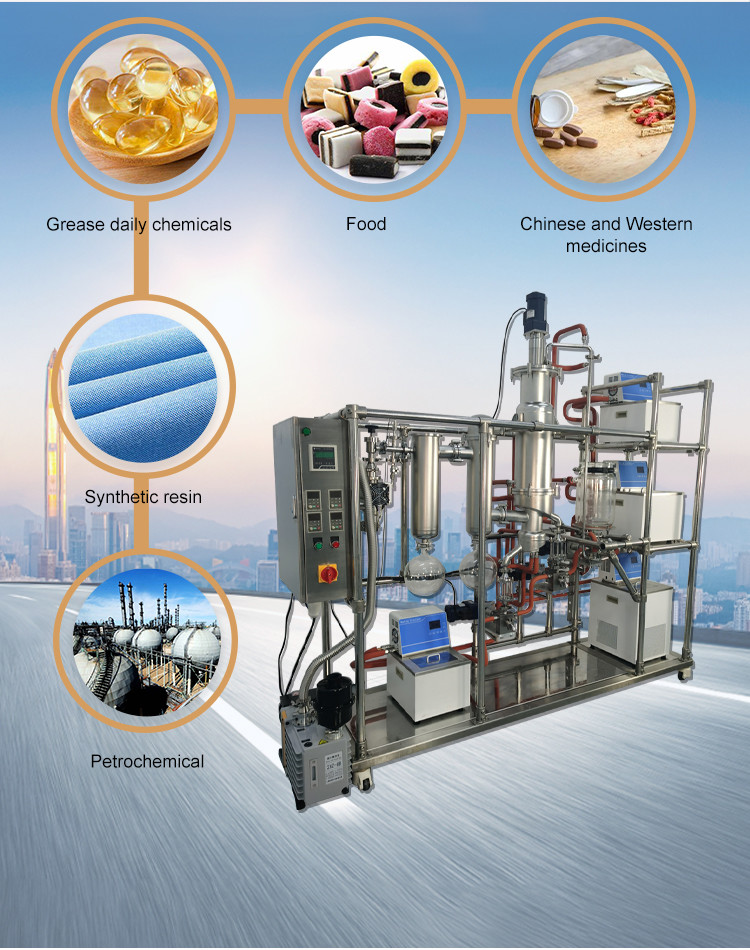 316 Wiped Film Distillation Equipment Stainless Steel Evaporator Molecular