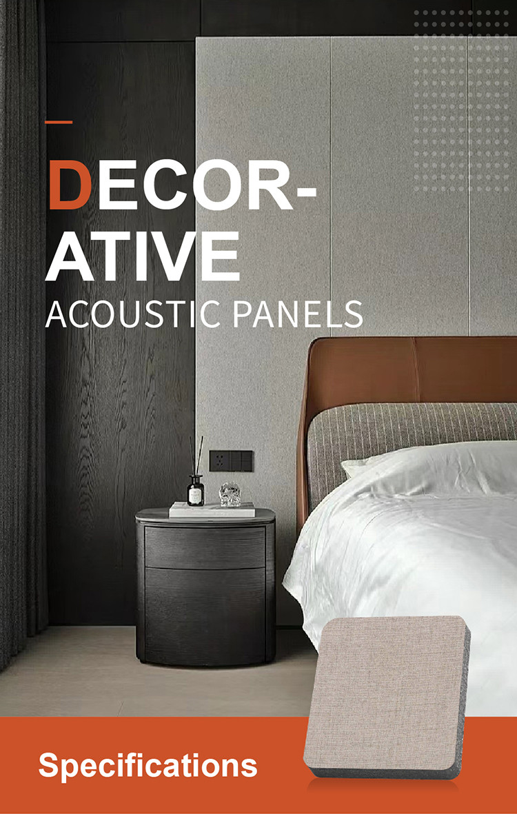 Budget Friendly Acoustic Fabric Covered PET Decorative Panels 9mm 12mm Easy Install