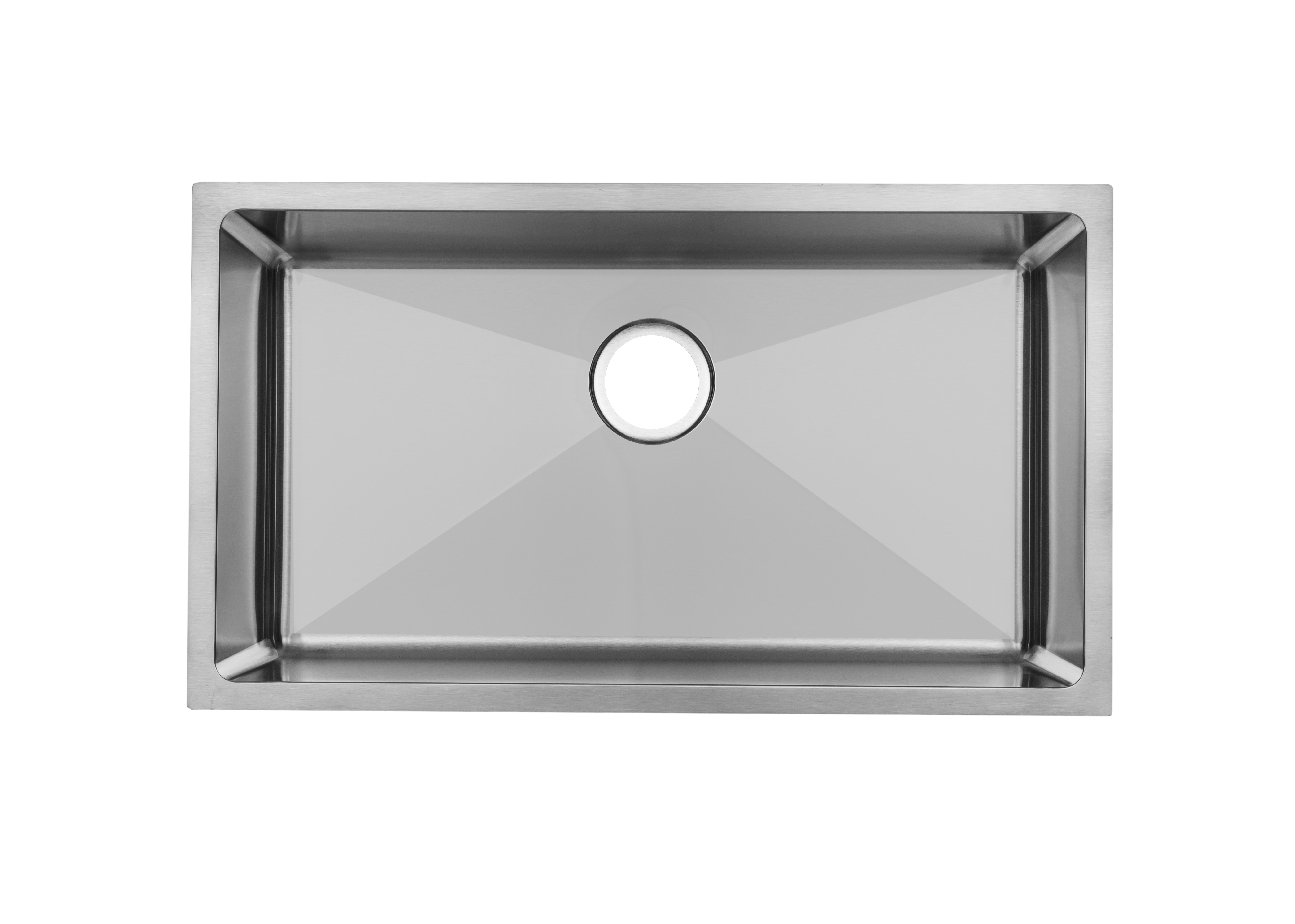 Square Big Bowl Project Stainless Steel Sink Polished Surface Treatment Without Faucet