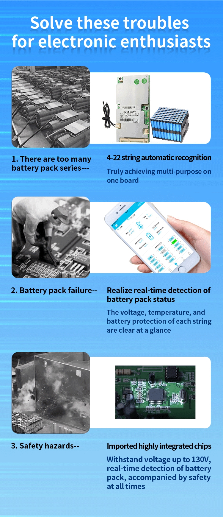 Battery Management System 13s 14s 15s 16s 50a 100a 150a 200a Smart Bms 16s 48v Bms For Lithium Battery