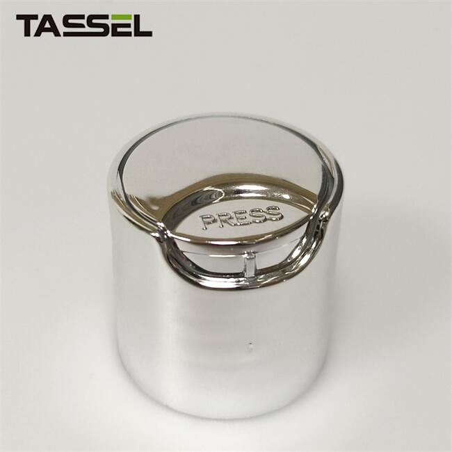 24/410 Shiny Silver UV Coated PP Disc Cap Plastic Bottle Cap for shampoo