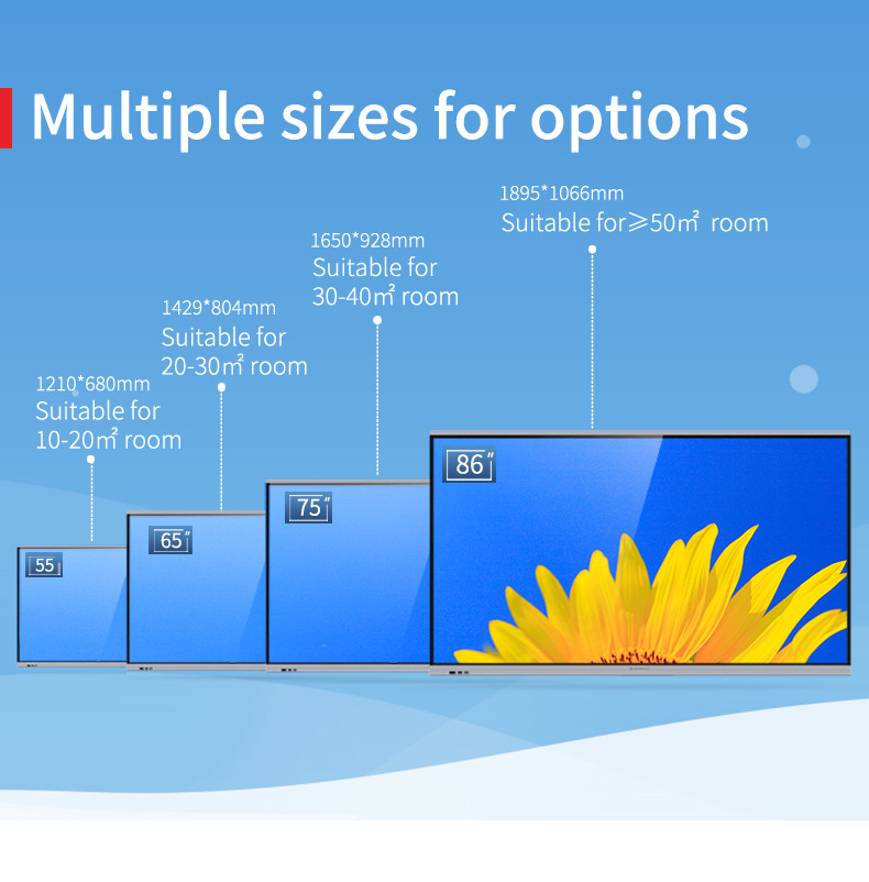 Interactive All In One Touch Screen PC Display Computer 65 Inch For Kindergarten