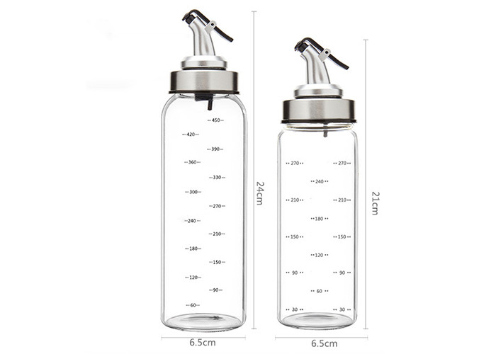 Round Olive Oil Dispenser Bottles Food Grade Stainless Steel Dropper
