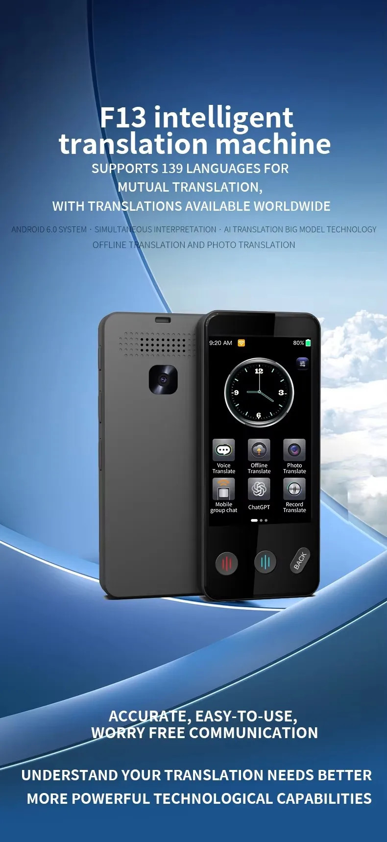 400x960 Portable Photo Record Text Voice Translator Device Offline online