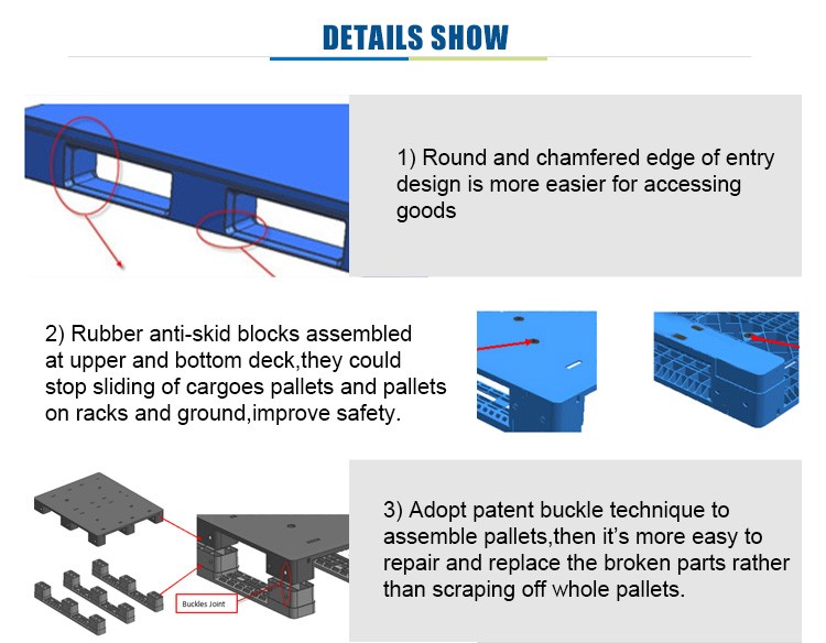 Certificated Durable Heavy Duty Plastic Pallet