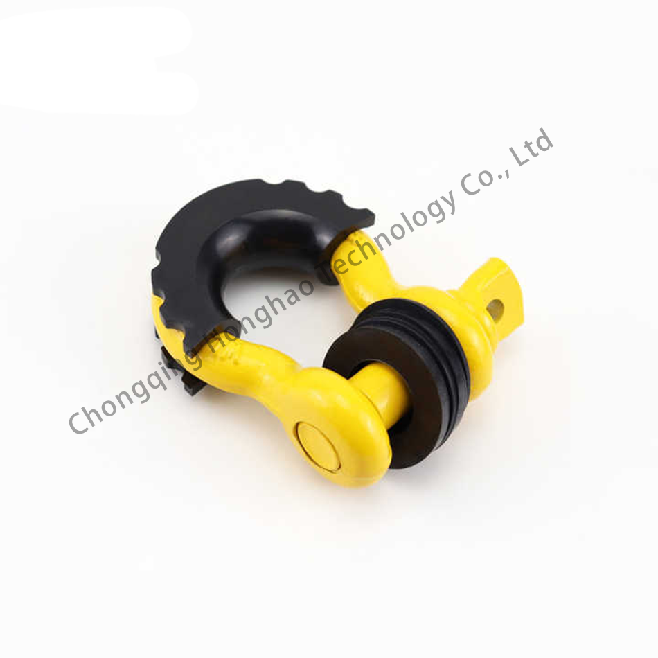Heavy Duty Forged Off Road Bow Shackle 3/4 Inch Pink Yellow Black Custom Galvanized Metric 0.5T-85T