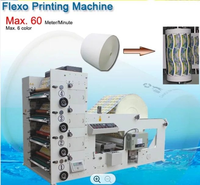 1 To 6 Color Narrow Web Flexo Printing Machine For Label Sticker