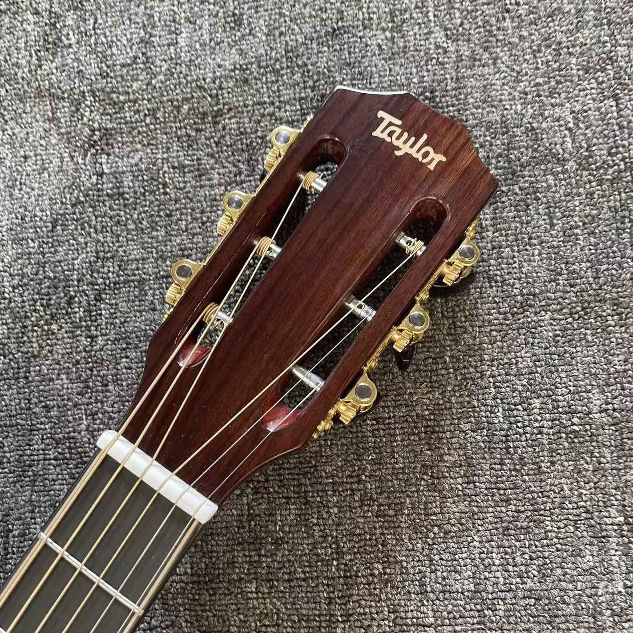 Custom 6 Strings KOA Wood Taylor Style Acoustic Guitar Glossing Finish Body Matt Neck Open Tuner