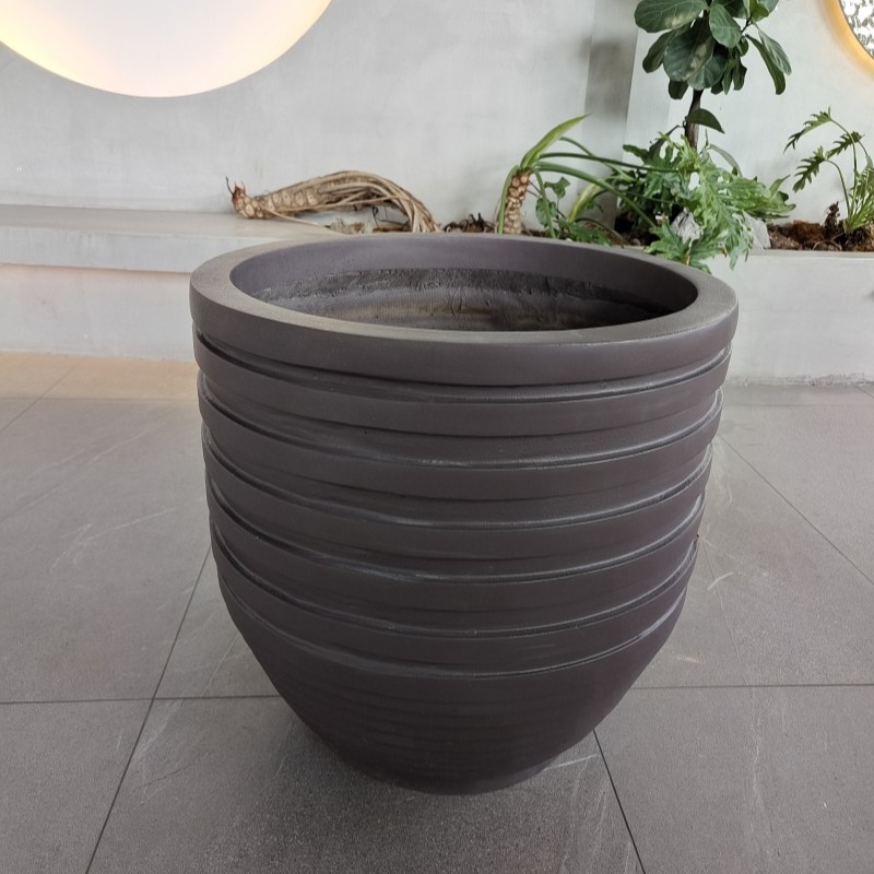 Tall Large Resin FRP Fiberglass Flower Pots Logo Customized