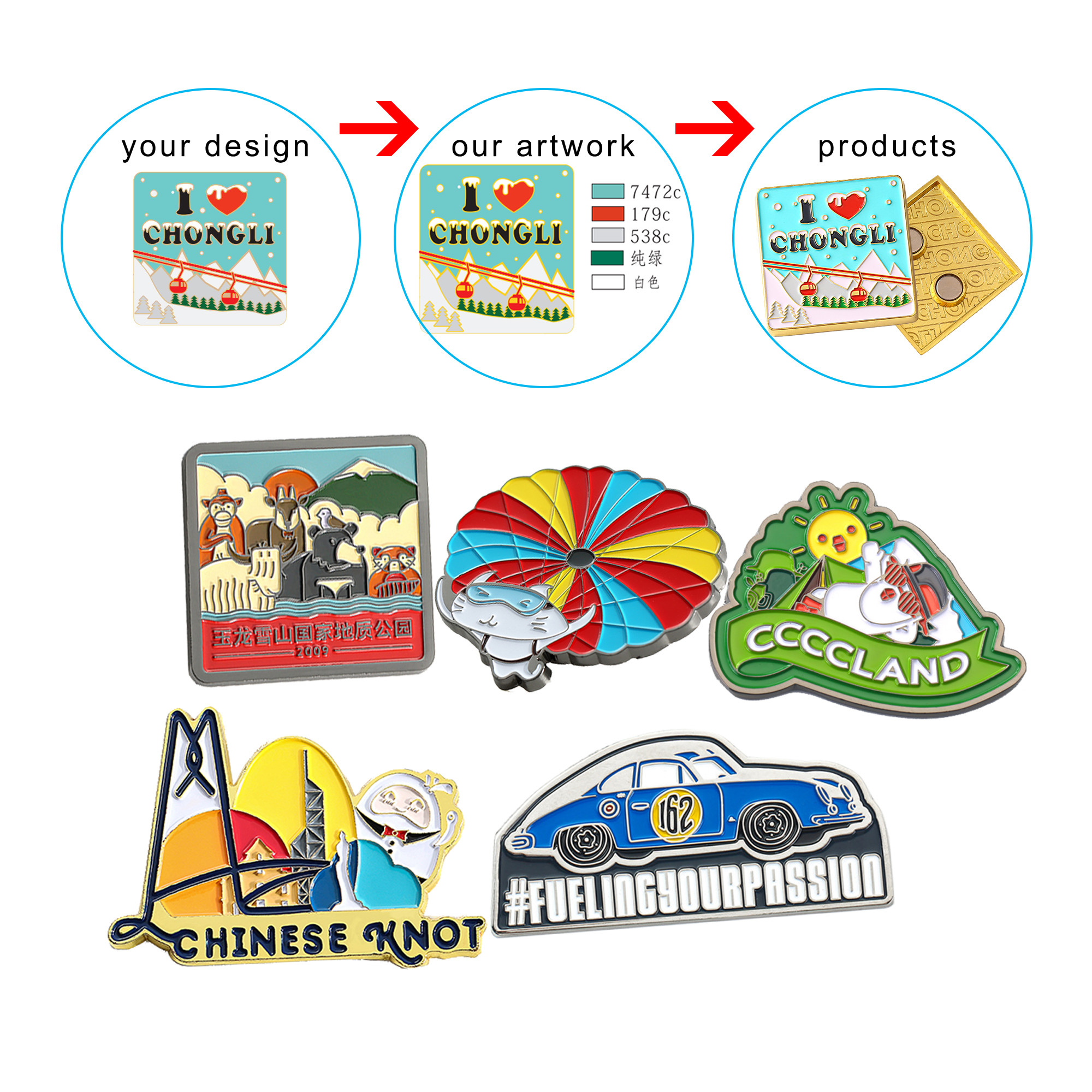 Enamel 3D Refrigerator Magnets Zinc Alloy Material With Logo