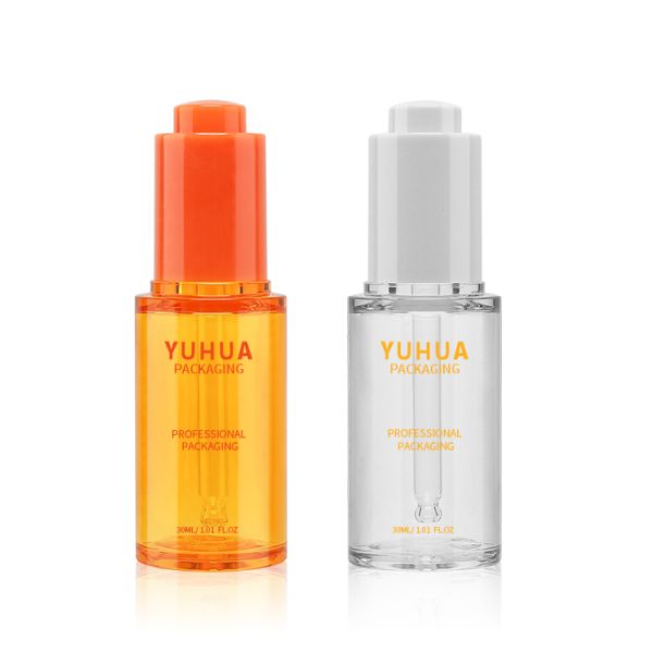 Clear 1oz 30ml Plastic Essential Oil Bottle With Press Dropper