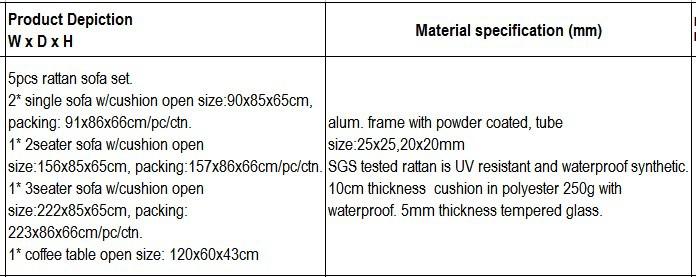 5pcs new design pool furniture