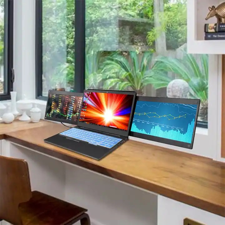 FHD 1080P 13.3" Laptop Screen Extender Trio 3 Monitor 5 Volts ODM
