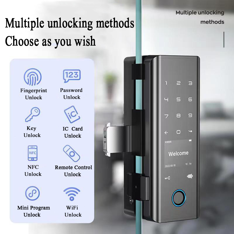 Intelligent Password Fingerprint Tuya WiFi Door Lock for Home Hotel Apartments Office