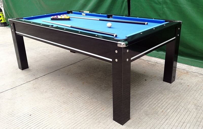 7FT Pool Game Table Dining Table Bench Wood Dinning Billiard Table