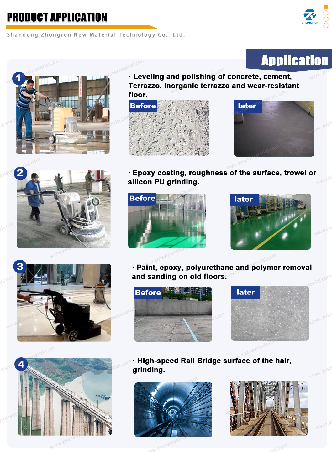 650mm 380V 4 Heads Concrete Surface Grinder Epoxy Floor Grinding Machine