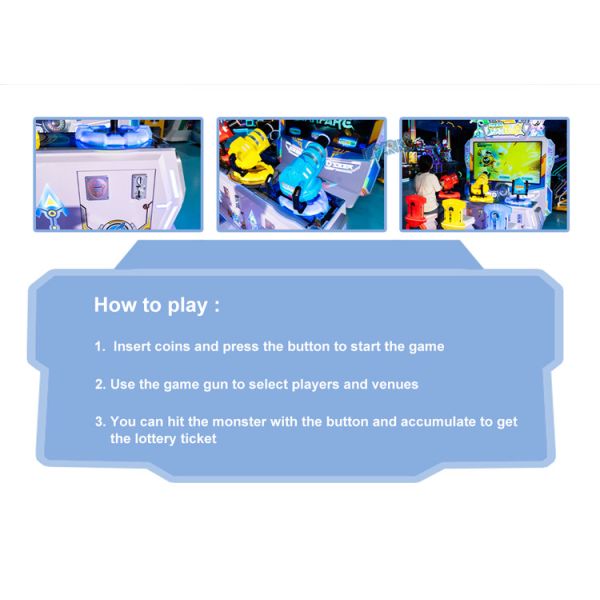 Amusement Park Ball Arcade Machines Carnival Monster Realms Tv Gun Game