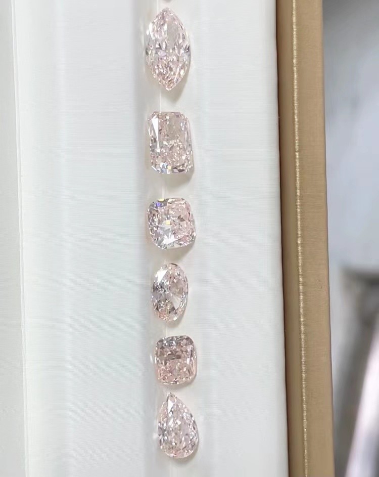 Marquise Cut Laboratory Grown Diamonds Pink 1-1.7ct For Jewelry Decorations