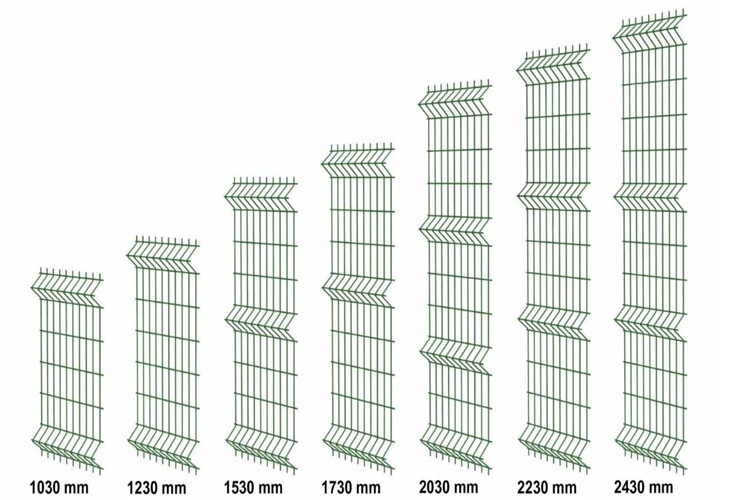 3D Welded Mesh Fencing Hot Dipped Galvanized RAL Color Customized
