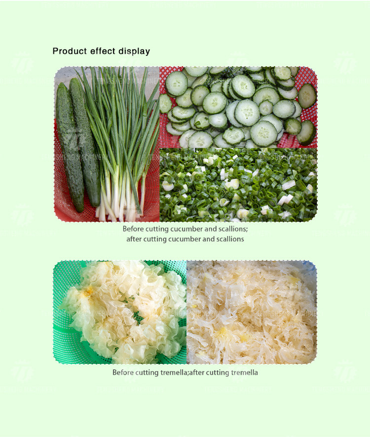 SS304 Vegetable Processing Machine Mini Electric Tabletop Onion Slicer Food Processor