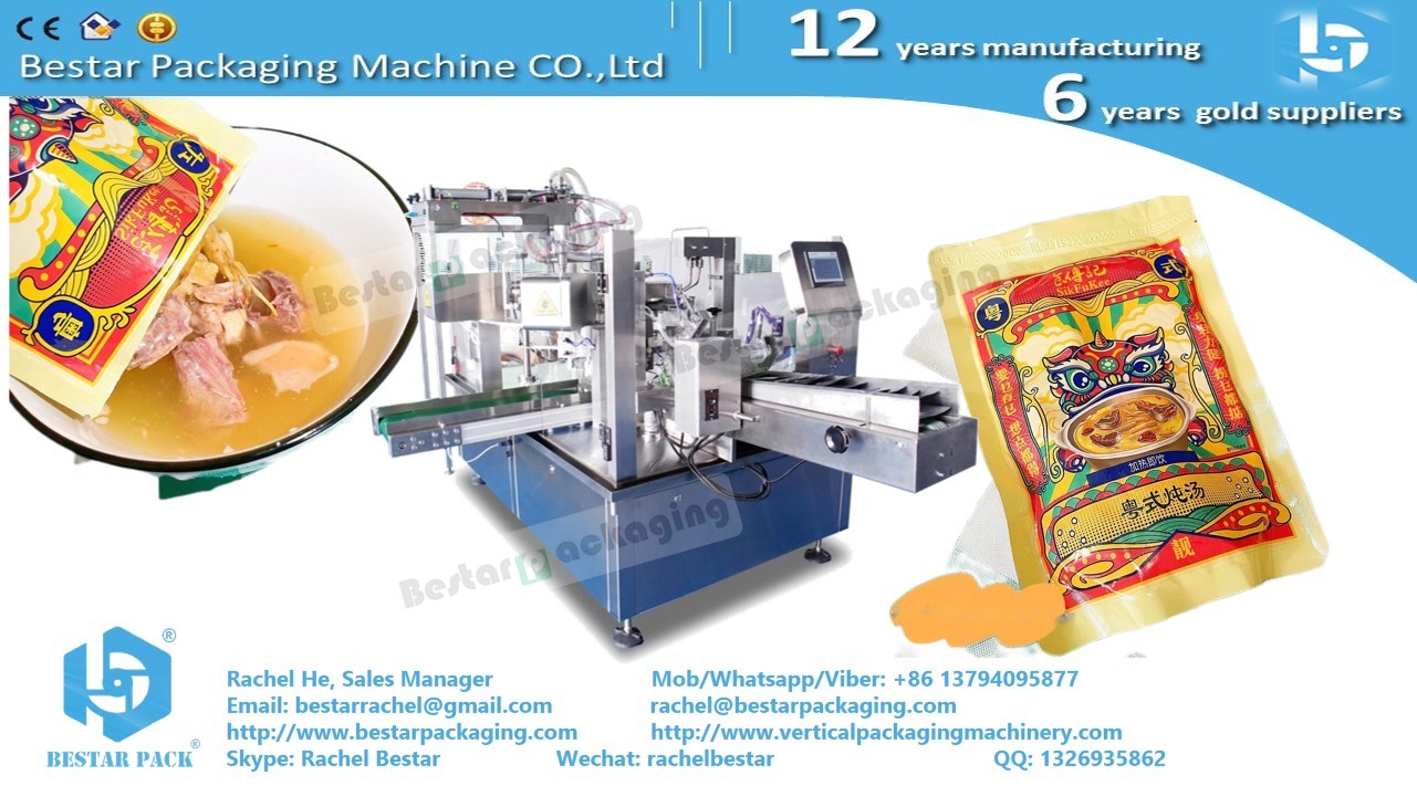 Automatic doyapck machine for kimchi packing in plastic pouch
