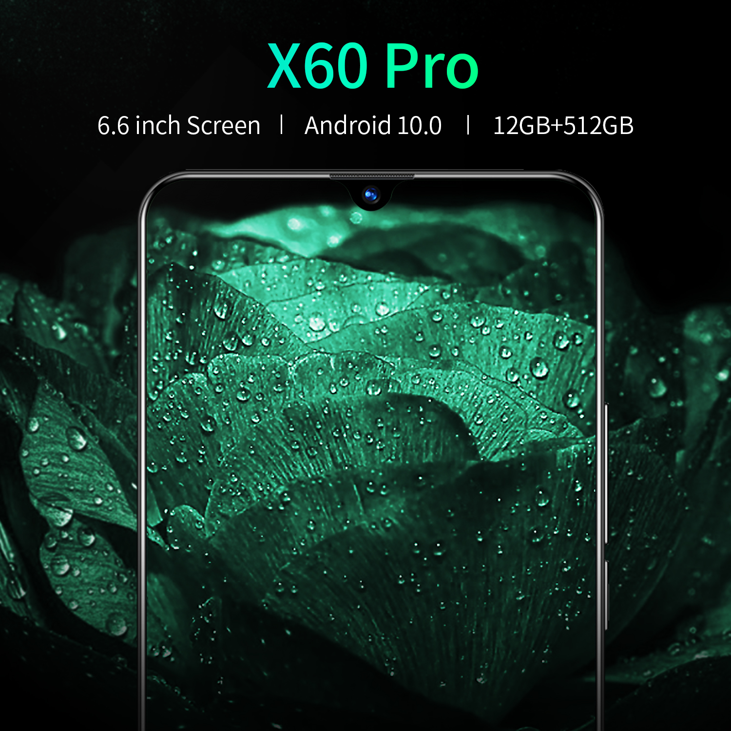 X60 Pro Original Android SmartPhones 4G Face Fingerprint ID Cell Phone