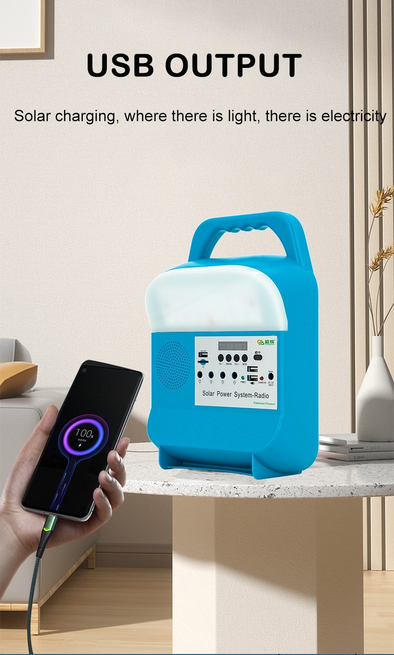 6000mah Solar Power Bank LED Emergency Lights 3W 6V Rechargeable