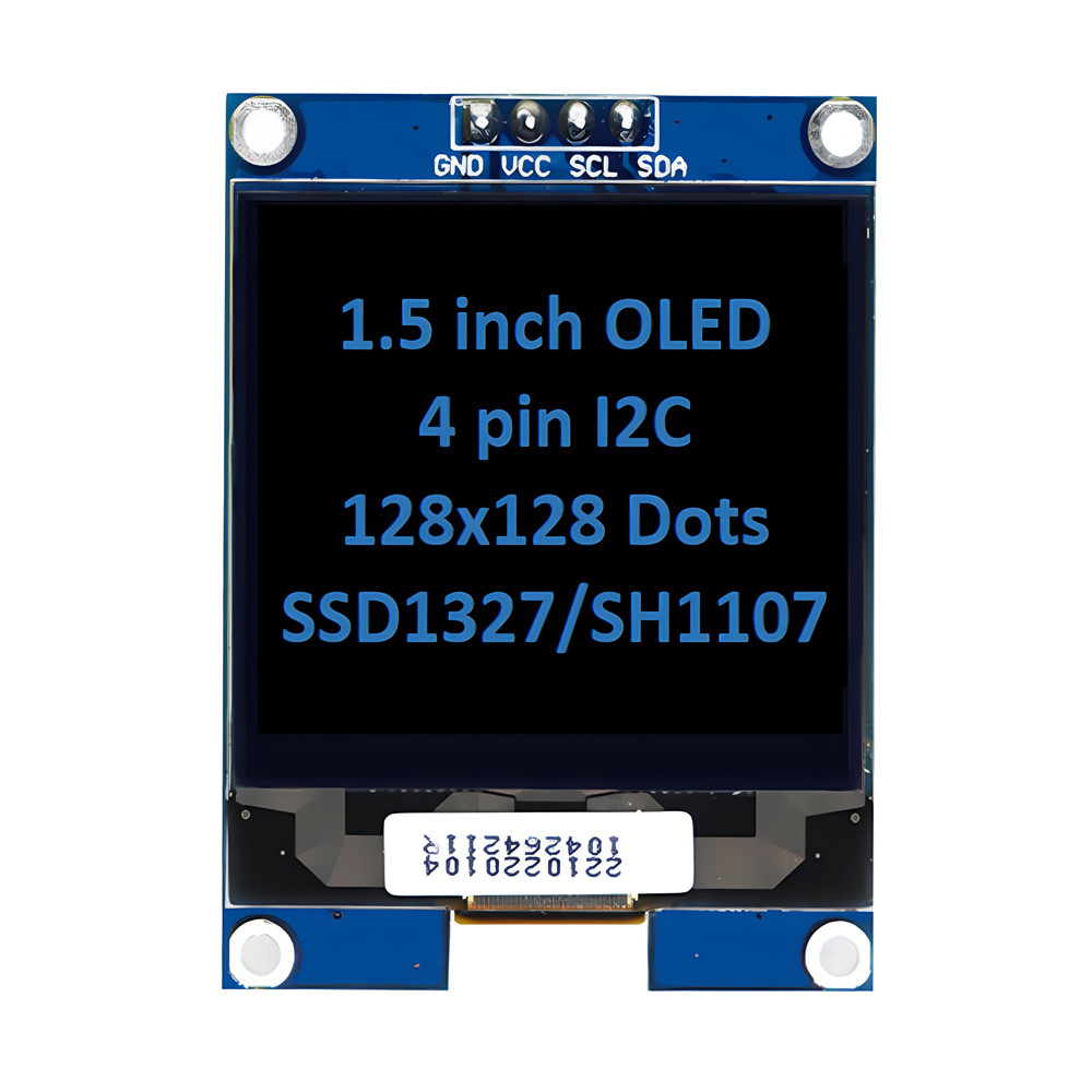 1.5 Inch OLED Display Panel Module Unit 128x128 Pixels 4 Pins I2C Interface With LED Display Controller