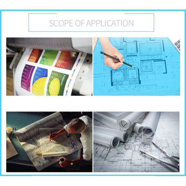 80gsm Blue CAD Drawing Paper For Wide Format Inkjet Printer 24" x 150ft