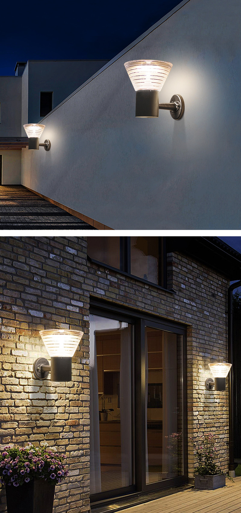 Professional Design 3.7V LED Solar Wall Lamp 30PCS Outdoor Lighting Waterproof