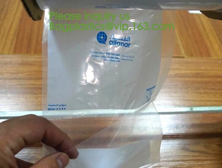 clear LLDPE easy tearing line pre-opened in roll bag,Factory custom LLDPE plastic autobag Preopened polybag on a Roll