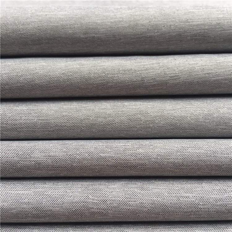 150D Fine Plain Cationic Two-Tone Bamboo Slub Style Mini Matt Fabric for Shirts Summer Clothing