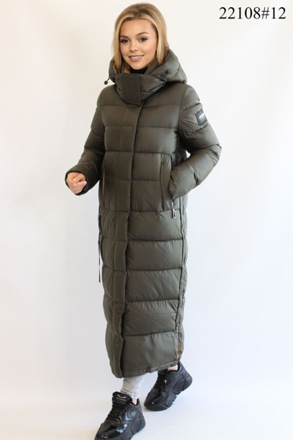 FODARLLOY Ladies Warm Hooded Solid Color Cotton-padded Clothes Women Long Down Winter Slim Jackets